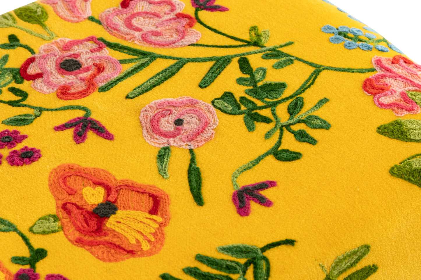 Devan Yellow Ottoman Stool