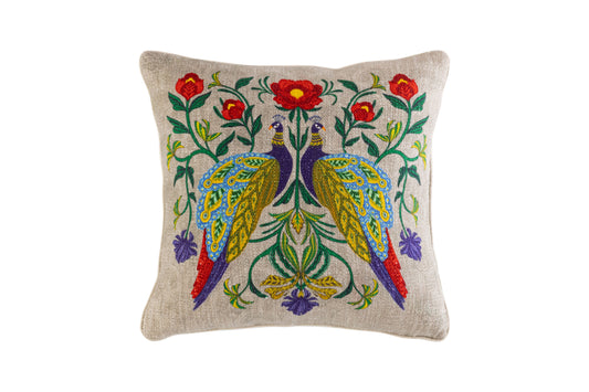 Nitya Peacock Cushion Cover