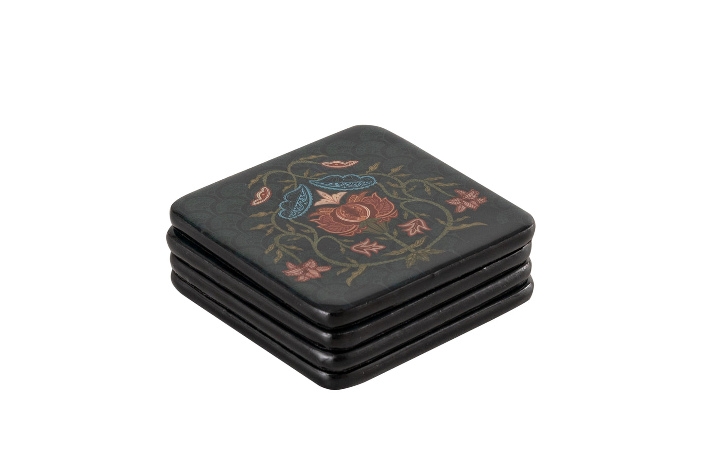 Nitya Emerald Bloom Coasters