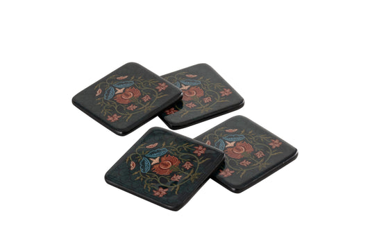 Nitya Emerald Bloom Coasters
