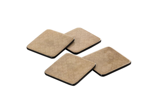 Nitya Beige Feather Coaster