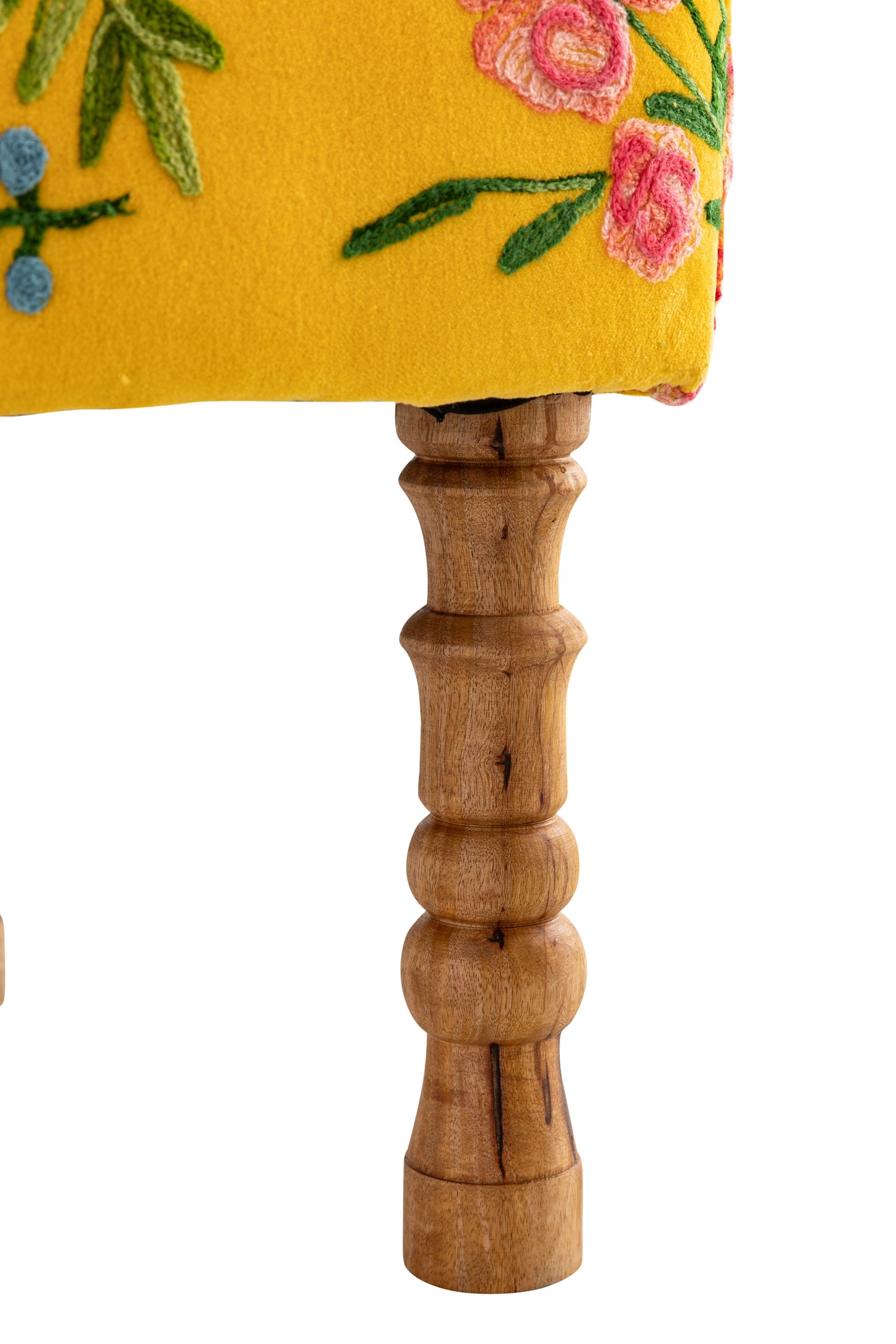 Devan Yellow Ottoman Stool